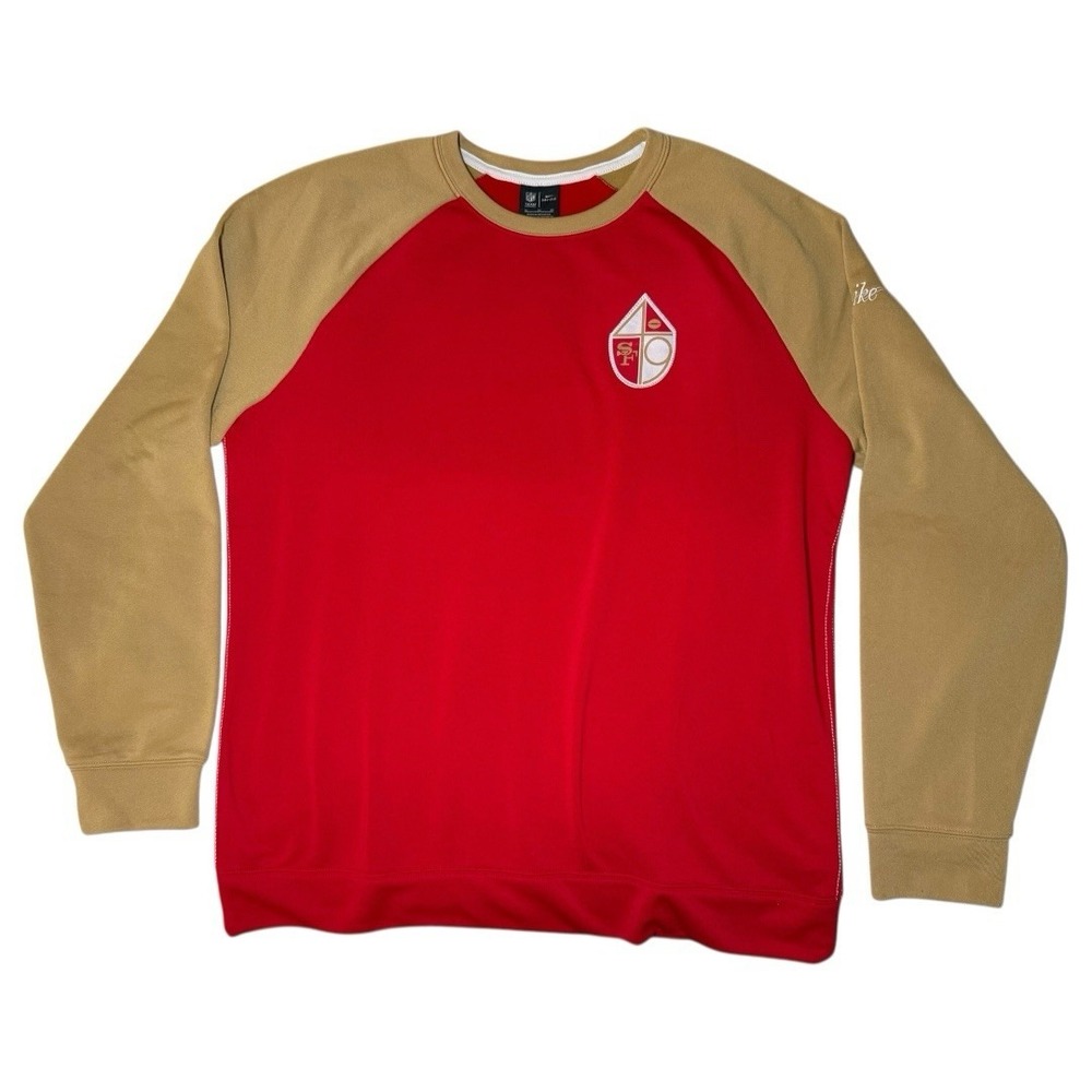 Nike San Francisco 49ers Crewneck Sweatshirt‎ Men's XL Red/Gold
